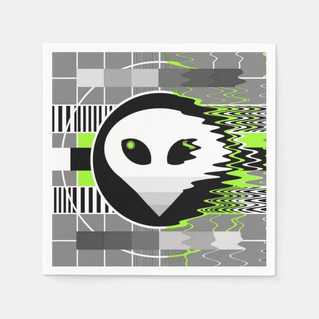 Serviettes En Papier Papier Alien (Devant)