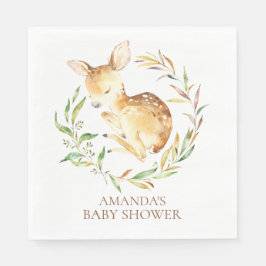 Serviettes En Papier Papier de Baby shower neutre Little Deer