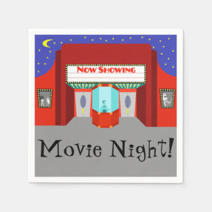 Serviettes En Papier Papier de cinéma rétro