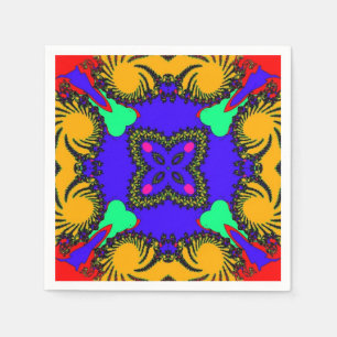 Serviettes En Papier Papier Kaleidoscope Napkin