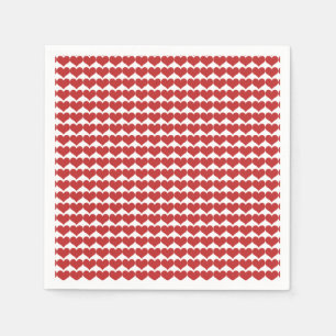 Serviettes En Papier Papier Motif Red Cute Hearts