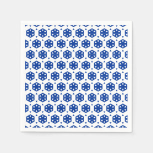 Serviettes En Papier Papier Napkin - Fleurs stylisées dans les lignes