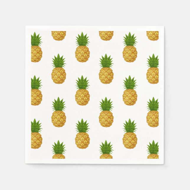 Serviettes En Papier Papier Napkins-Ananas (Devant)