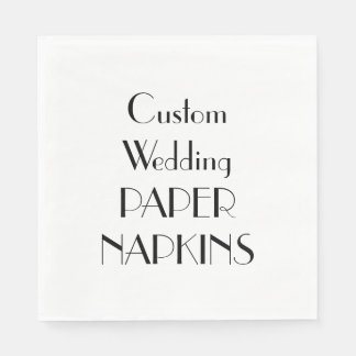 Serviettes En Papier Papier Papier de mariage personnalisé