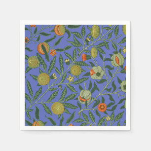 Serviettes En Papier Papier peint coloré grenade bleu William Morris
