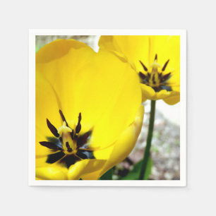 Serviettes En Papier Papier Tulipe Jaune