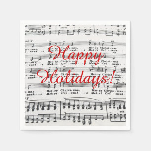 Serviettes En Papier Partition de Noël