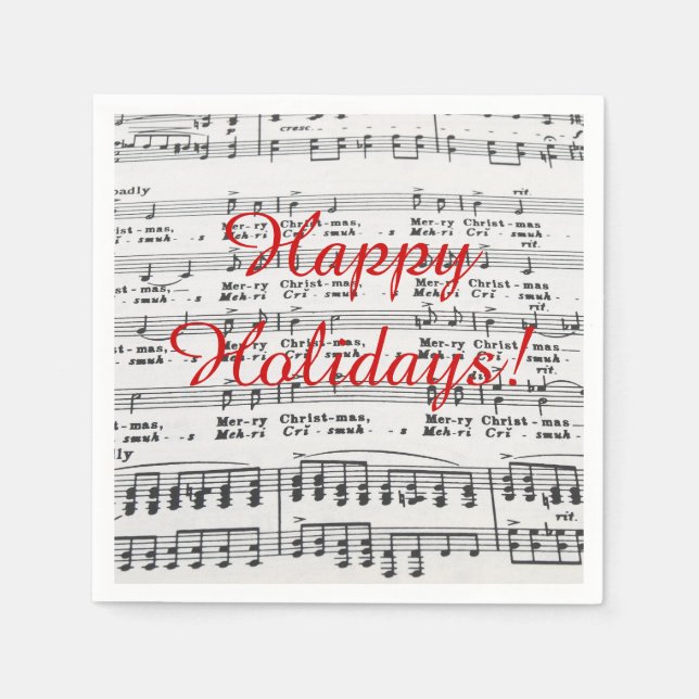 Serviettes En Papier Partition de Noël (Devant)