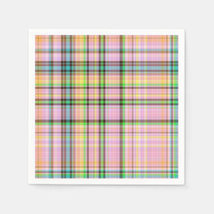 Serviettes En Papier Pastels au chocolat Plaid 21 PAPIERS NAPKINS