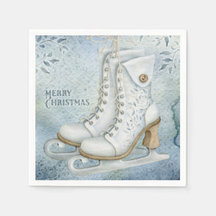 Serviettes En Papier Patinage de glace de Noël
