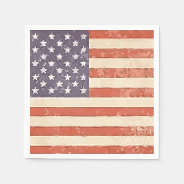 Serviettes en papier patriotique (Devant)