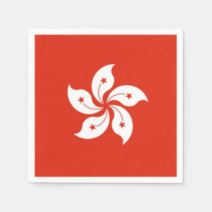 serviettes en papier patriotique avec drapeau hong