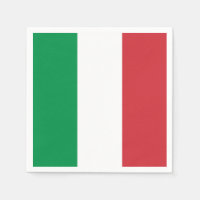 Serviettes en papier patriotique avec drapeau ital