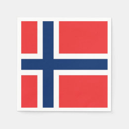 Serviettes en papier patriotique avec drapeau norv