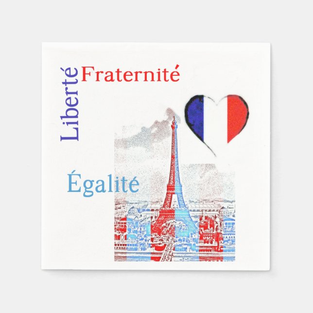 Serviettes En Papier patriotique français (Devant)