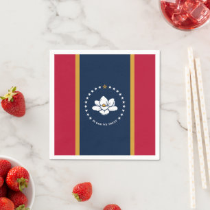 Serviettes en papier patriotiques avec le drapeau