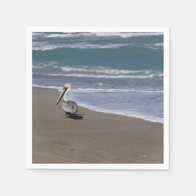 Serviettes En Papier Pelican Beach Friends (Devant)