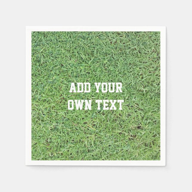 Serviettes En Papier Pelouse d'herbe coupée sur mesure (Devant)
