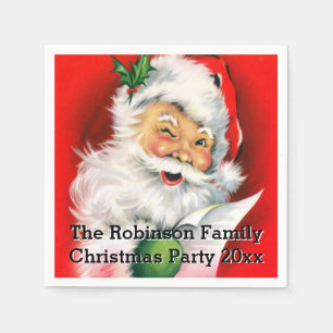 Serviettes En Papier Père Noël clignotant mignon avec la coutume de