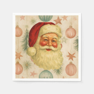 Serviettes en papier Père Noël vintage