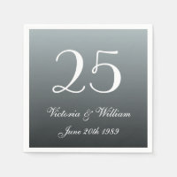 Personnalisé 25ème Mariage Anniversaire des servie