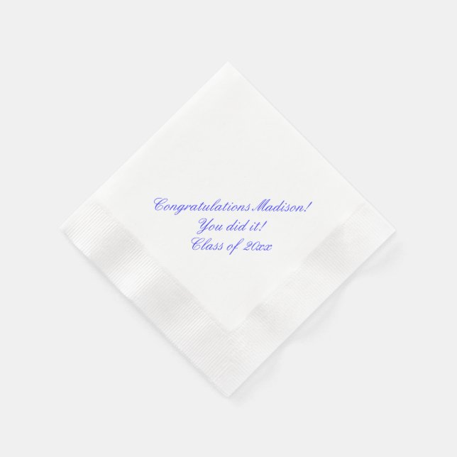 Serviettes en papier personnalisées (Coin)