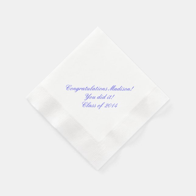 Serviettes en papier personnalisées (Coin)