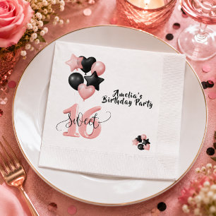 Serviettes en papier personnalisées pour anniversa