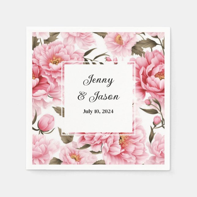 Serviettes en papier personnalisées pour mariage a (Devant)