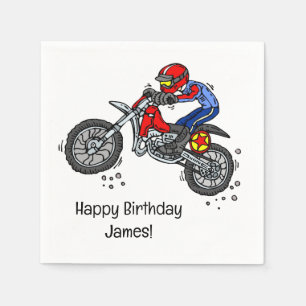 Serviettes en papier personnalisées pour motocross