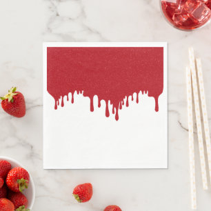Serviettes en papier personnalisées - Rouge tomate