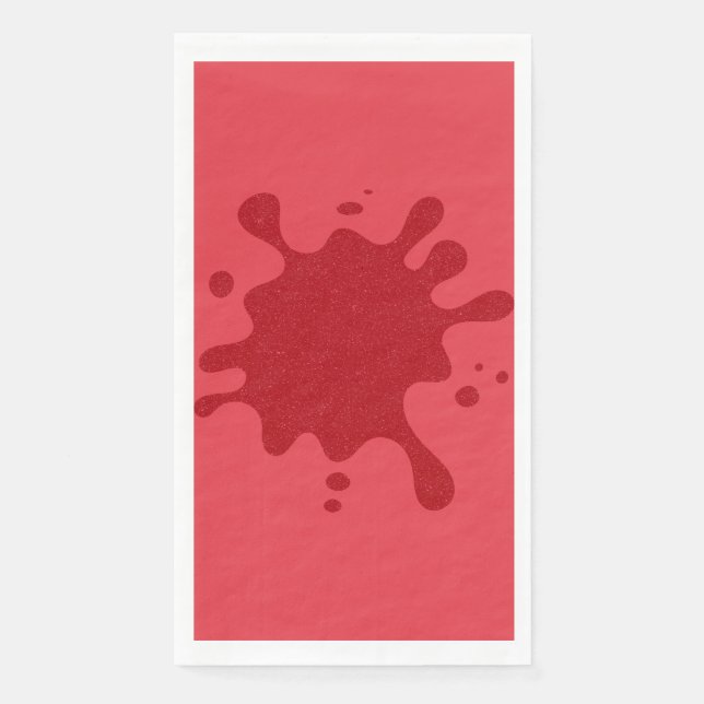 Serviettes en papier personnalisées rouge tomate é (Devant)