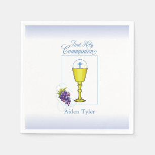 Serviettes En Papier Personnaliser Nom Garçon Première Communion Chal