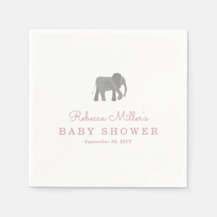 Serviettes En Papier Petit Baby shower éléphant
