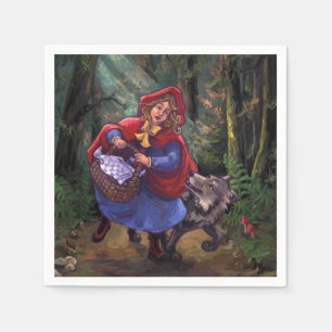 Serviettes En Papier Petit Chaperon Rouge