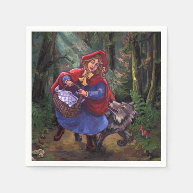 Serviettes En Papier Petit Chaperon Rouge (Devant)