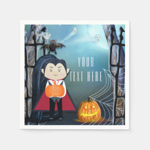 Serviettes En Papier Petit Dracula Vampire Halloween Fête d'anniversair