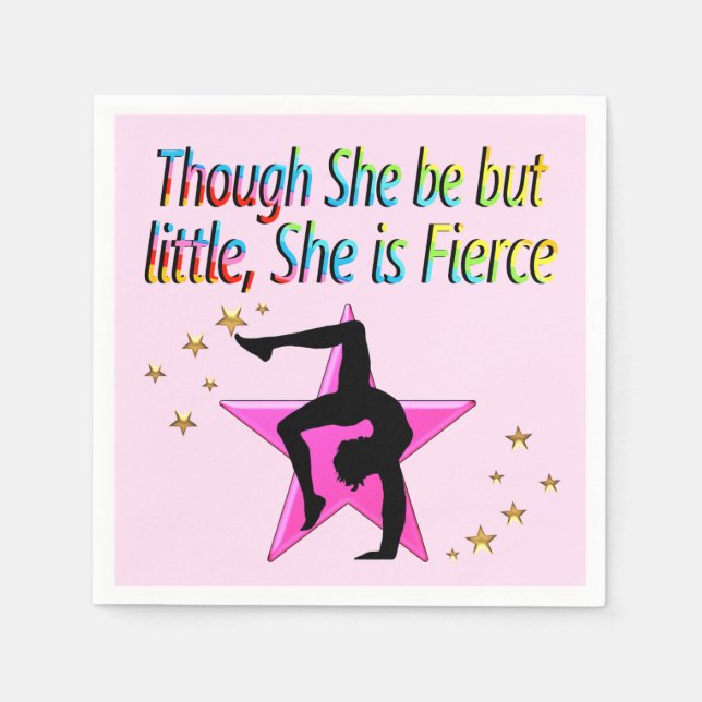 SERVIETTES EN PAPIER PEU MAIS FIERCE GYMNAST (Devant)