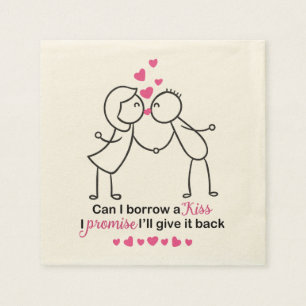 Serviettes En Papier Peux j'emprunte une conception mignonne de couples