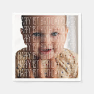 Serviettes En Papier Photo d'anniversaire