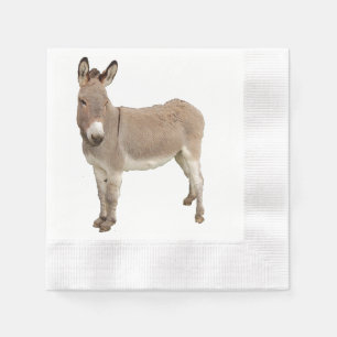 Serviettes En Papier Photo de Burro à Donkey Cute