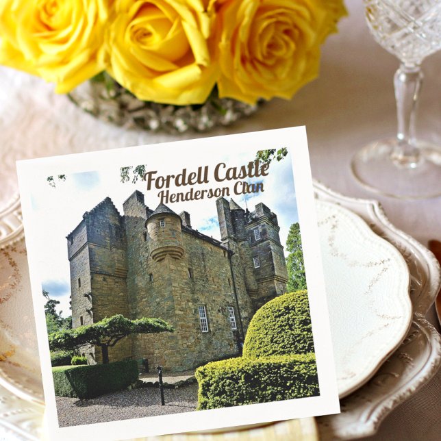 Serviettes En Papier Photo du château Fordell du clan écossais Henderso (Créateur téléchargé)