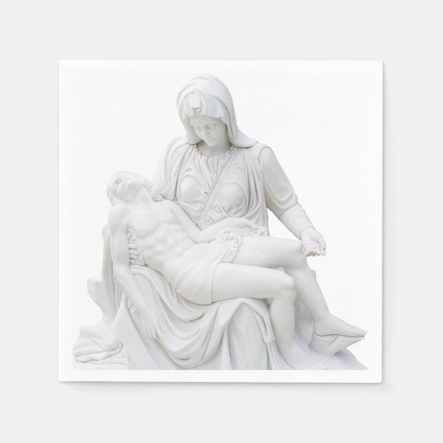 Serviettes En Papier Pieta sculptée (Devant)