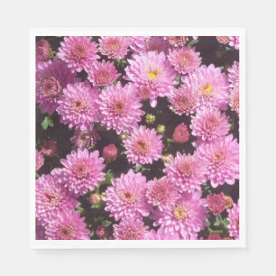 Serviettes En Papier Pink Ball Chrysanthemum Papier serviettes