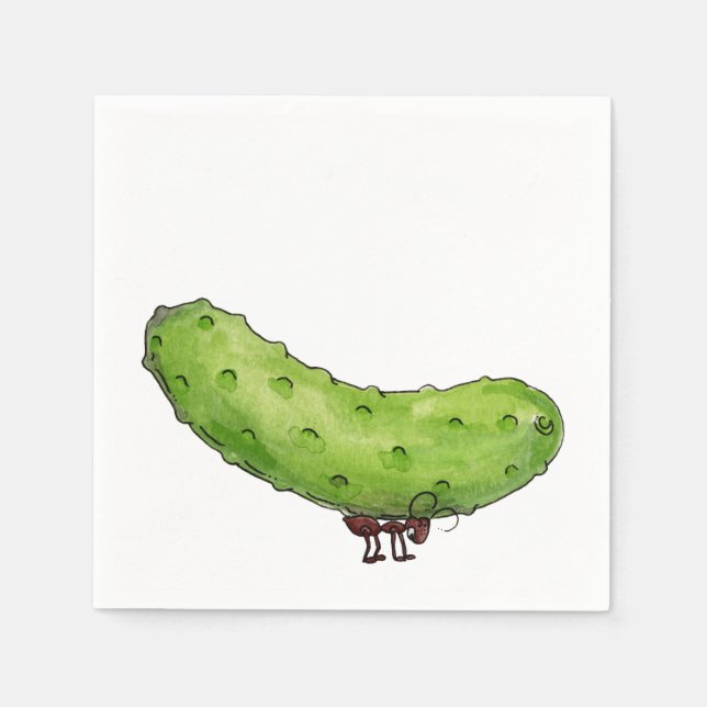 Serviettes En Papier Pique-nique Pickle (Devant)