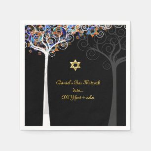 Serviettes En Papier PixDezines arbre de vie/mitzvah