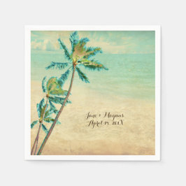 Serviettes En Papier PixDezines Vintage Tropical Beach