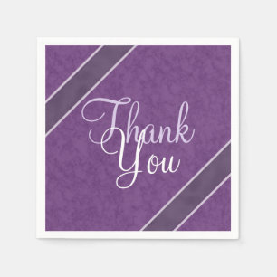 Serviettes En Papier Plum Merci pourpre