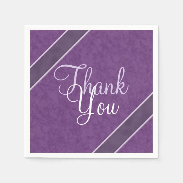 Serviettes En Papier Plum Merci pourpre (Devant)