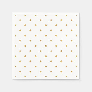 Serviettes En Papier Points de feuille d'or métalliques pour hôtesse fê